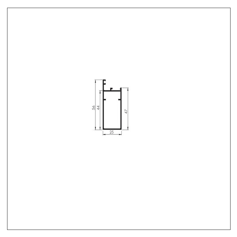 F25-014 MONTANTE ALTURA PORTA CORRER